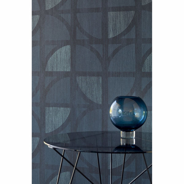 Tulip, Dark Blue Wallcoverings | Malibu Wallcovering