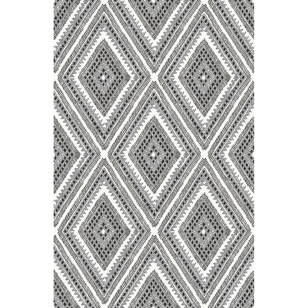 Zaya - Black Residential Wallcovering | Jeffrey Stevens