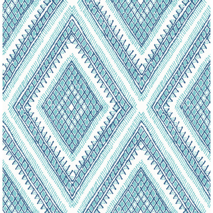 Zaya - Blue Residential Wallcovering | Jeffrey Stevens