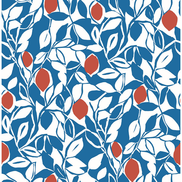 Loretto, Blue Wallcoverings | Malibu Wallcovering