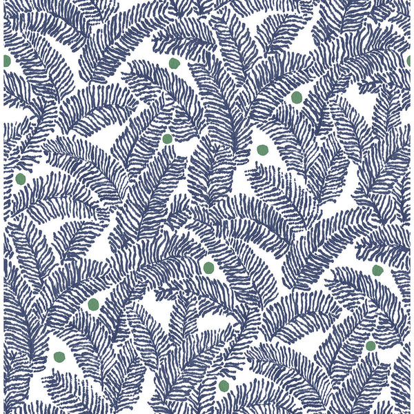 Athina, Navy Wallcoverings | Malibu Wallcovering