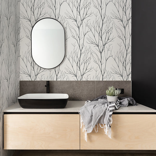 Diani, Charcoal Wallcoverings | Malibu Wallcovering