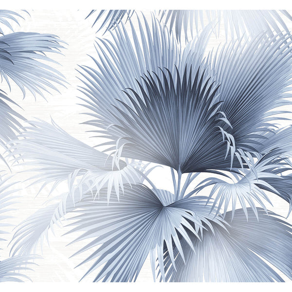 Summer Palm - Blue Residential Wallcovering | Jeffrey Stevens