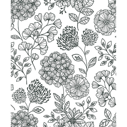 Ada - Black Residential Wallcovering | Jeffrey Stevens