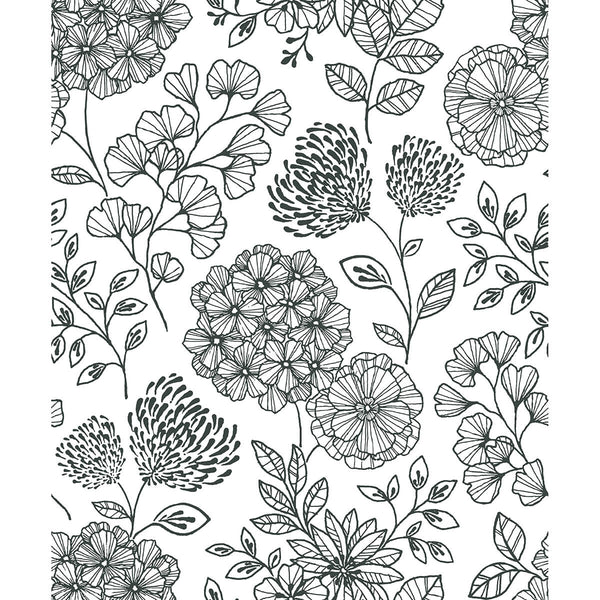 Ada - Black Residential Wallcovering | Jeffrey Stevens