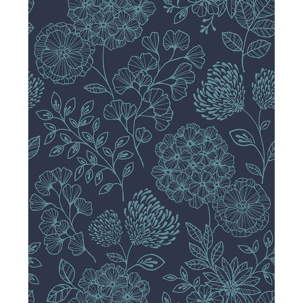 Ada - Indigo Residential Wallcovering | Jeffrey Stevens