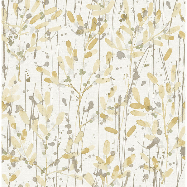 Leandra - Yellow Residential Wallcovering | Jeffrey Stevens