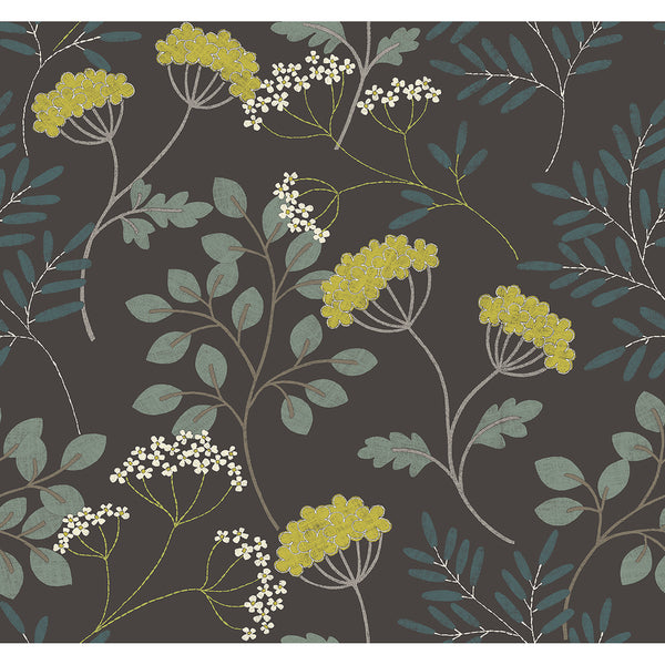 Sorrel, Black Wallcoverings | Malibu Wallcovering