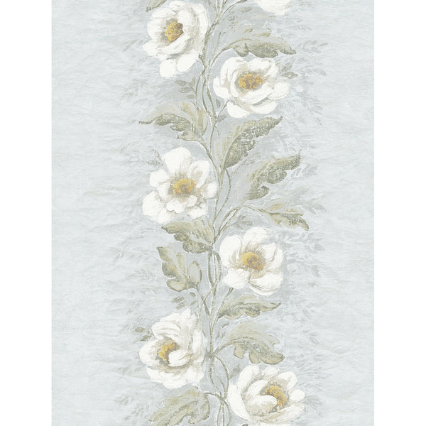 Dutch Garland, Pale Blue Wallcoverings | Malibu Wallcovering