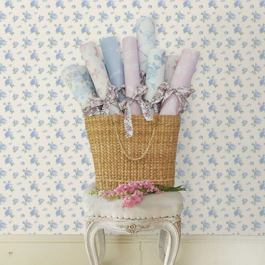 Ikat Rose, Blue