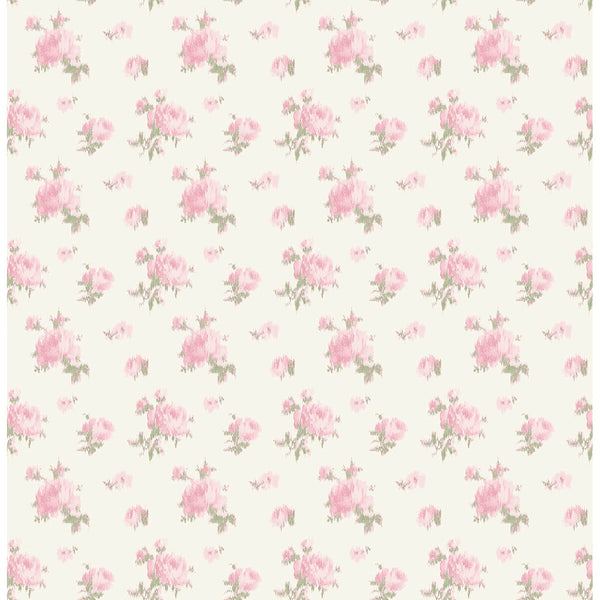 Ikat Rose, Tinted Petals Wallcoverings | Malibu Wallcovering