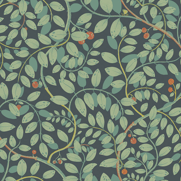 Kirke - Turquoise Residential Wallcovering | Jeffrey Stevens