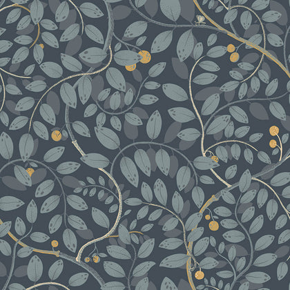 Kirke - Blue Residential Wallcovering | Jeffrey Stevens