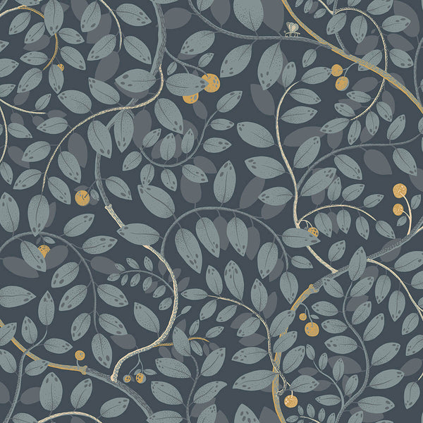 Kirke - Blue Residential Wallcovering | Jeffrey Stevens