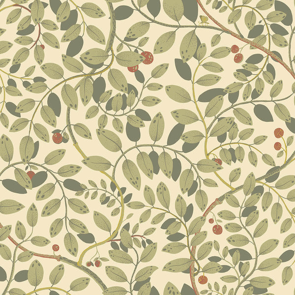 Kirke, Green Wallcoverings | Malibu Wallcovering
