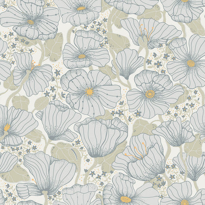 Matilda - Blue Residential Wallcovering | Jeffrey Stevens