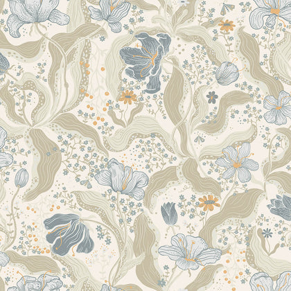 Bodri - Light Blue Residential Wallcovering | Jeffrey Stevens