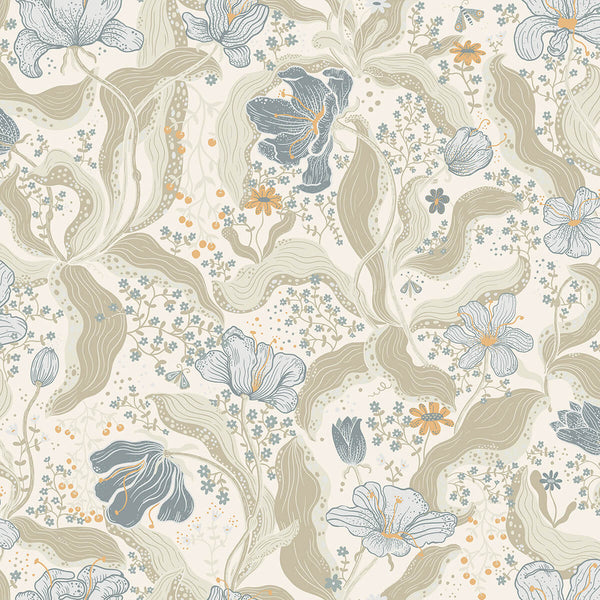 Bodri - Light Blue Residential Wallcovering | Jeffrey Stevens