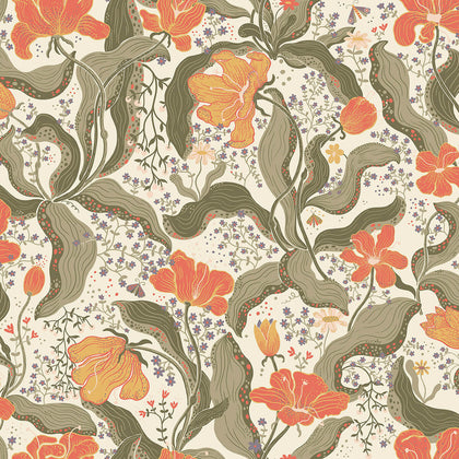Bodri - Dark Green Residential Wallcovering | Jeffrey Stevens
