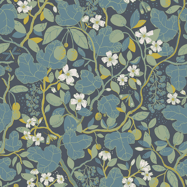 Ewald, Blue Wallcoverings | Malibu Wallcovering