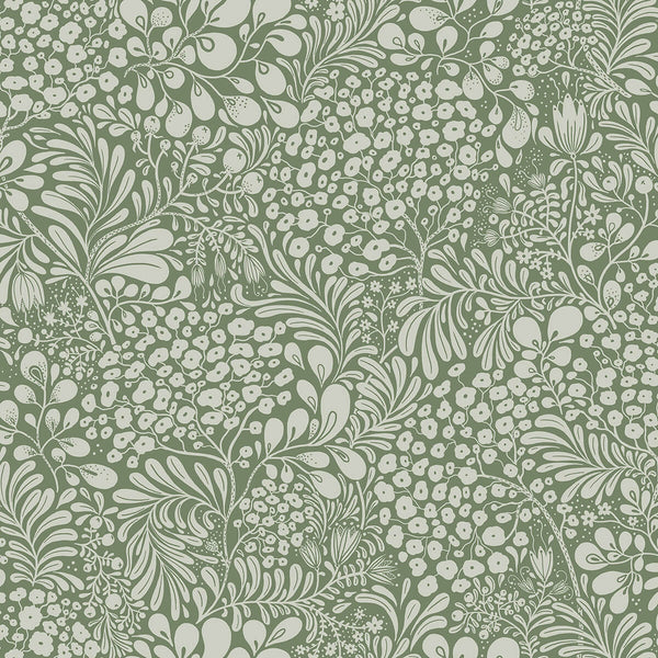 Siv, Dark Green Wallcoverings | Malibu Wallcovering