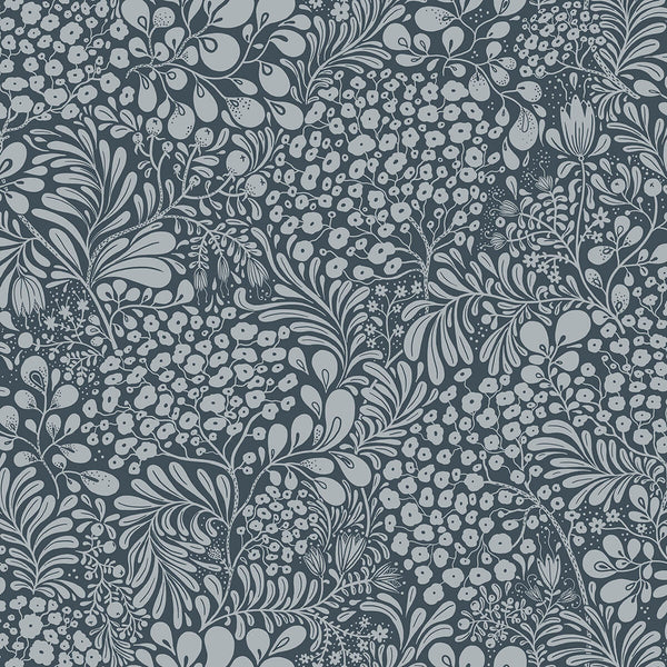 Siv, Dark Blue Wallcoverings | Malibu Wallcovering
