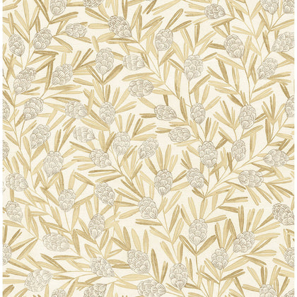 Zulma - Gold Residential Wallcovering | Jeffrey Stevens