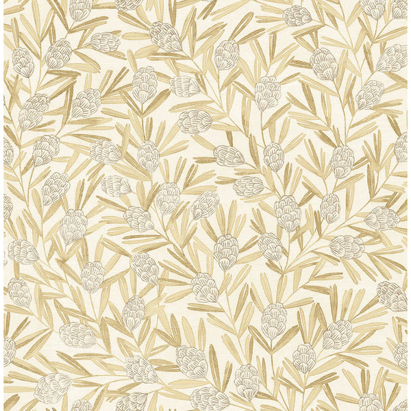 Zulma - Gold Residential Wallcovering | Jeffrey Stevens