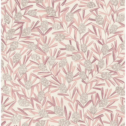 Zulma - Pink Residential Wallcovering | Jeffrey Stevens