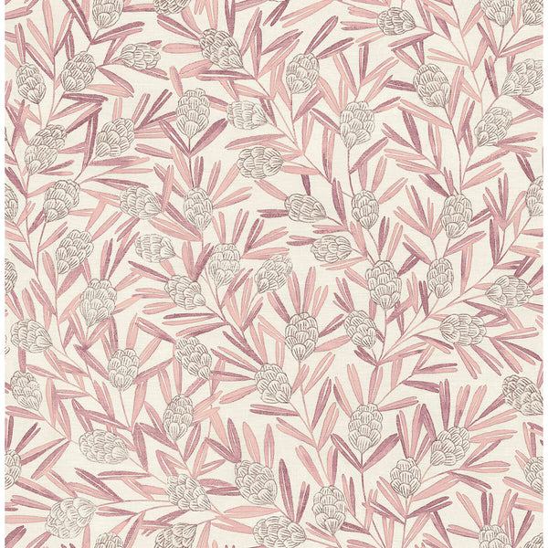 Zulma - Pink Residential Wallcovering | Jeffrey Stevens