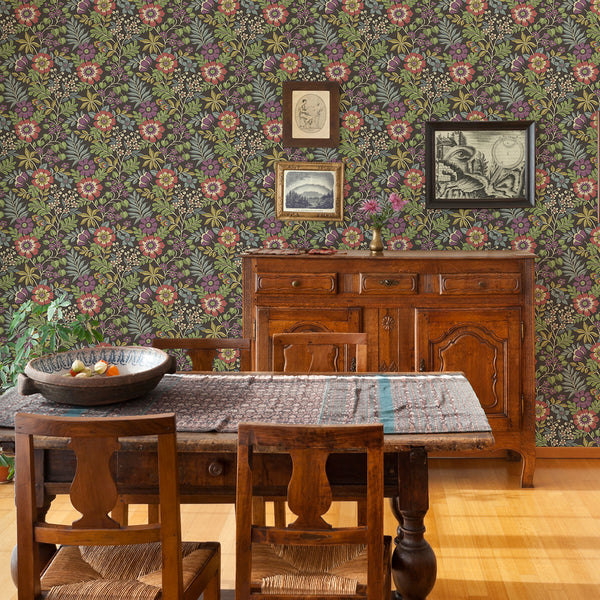 Voysey, Brown Wallcoverings | Malibu Wallcovering
