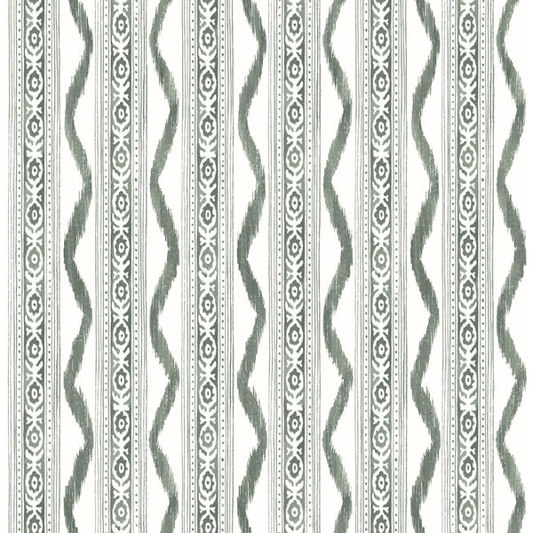 Rhys, Green Wallcoverings | Malibu Wallcovering
