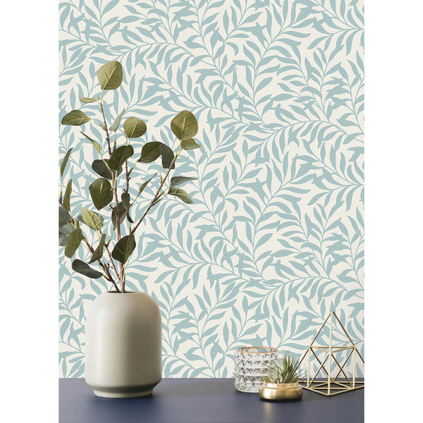 Salix, Light Blue Wallcoverings | Malibu Wallcovering