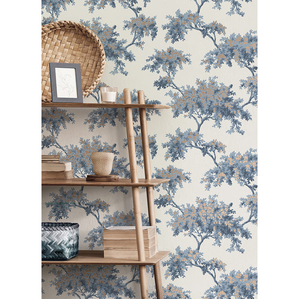 Ashdown, Dark Blue Wallcoverings | Malibu Wallcovering