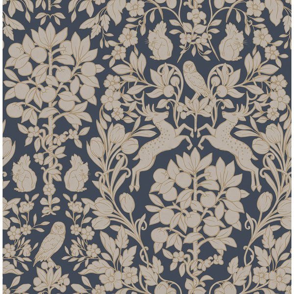 Richmond, Blue Wallcoverings | Malibu Wallcovering