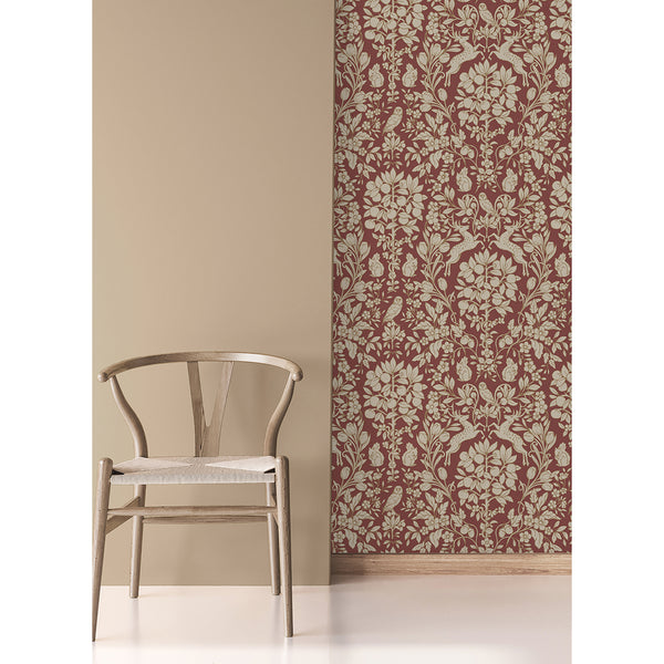 Richmond, Maroon Wallcoverings | Malibu Wallcovering