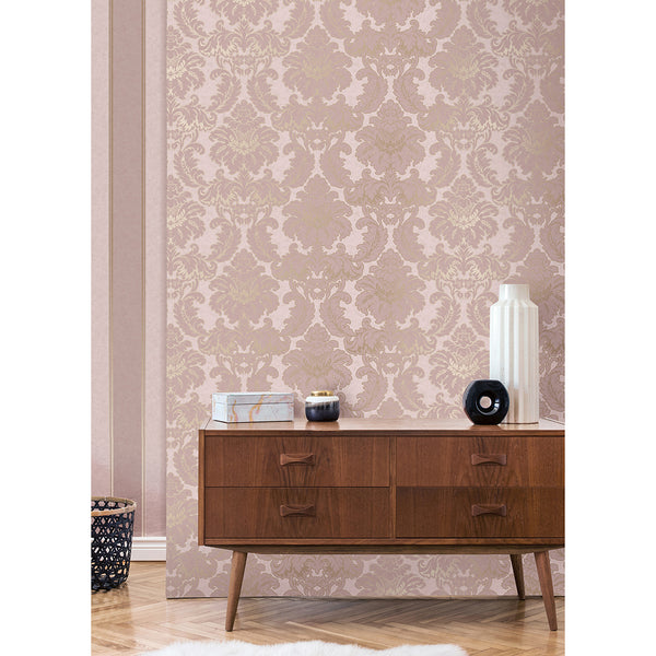 Windsor, Pink Wallcoverings | Malibu Wallcovering