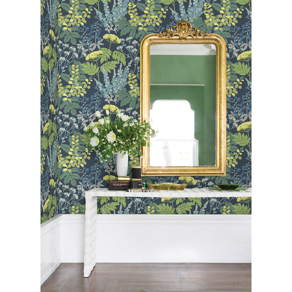 Brie, Dark Blue Wallcoverings | Malibu Wallcovering