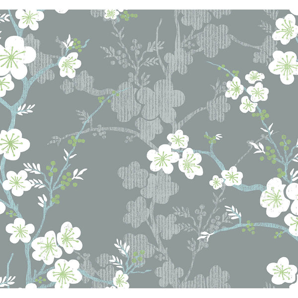 Nicolette, Grey Wallcoverings | Malibu Wallcovering