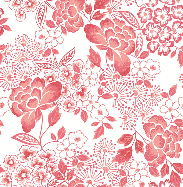 Irina, Coral Wallcoverings | Malibu Wallcovering