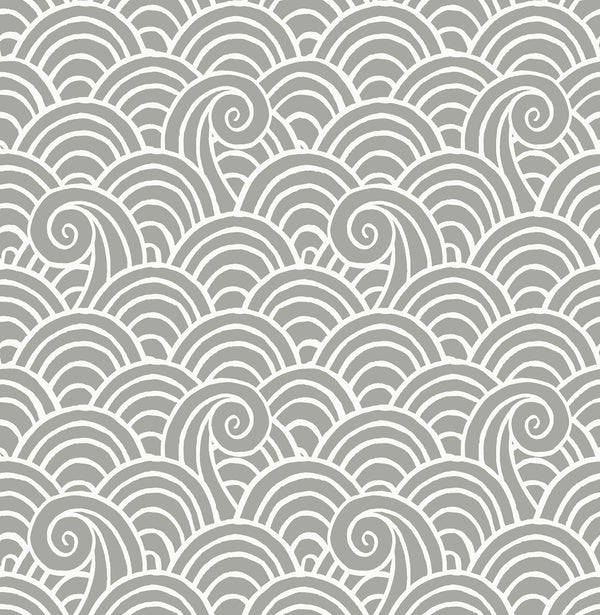 Alorah, Grey Wallcoverings | Malibu Wallcovering