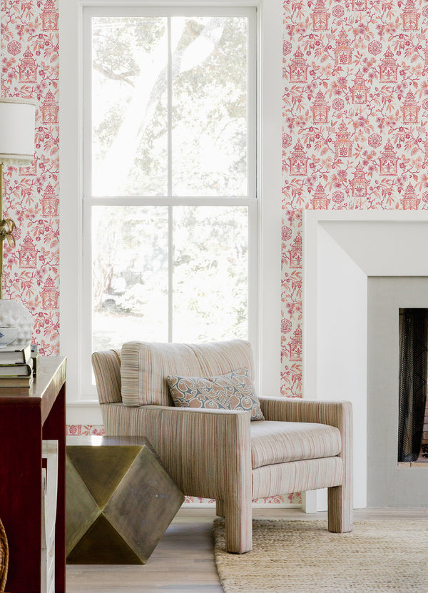 Helaine, Coral Wallcoverings | Malibu Wallcovering