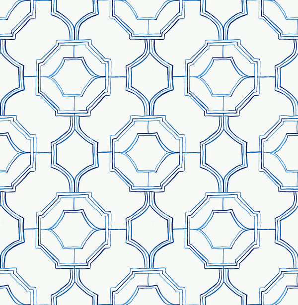 Gallina - Blue Residential Wallcovering | Jeffrey Stevens
