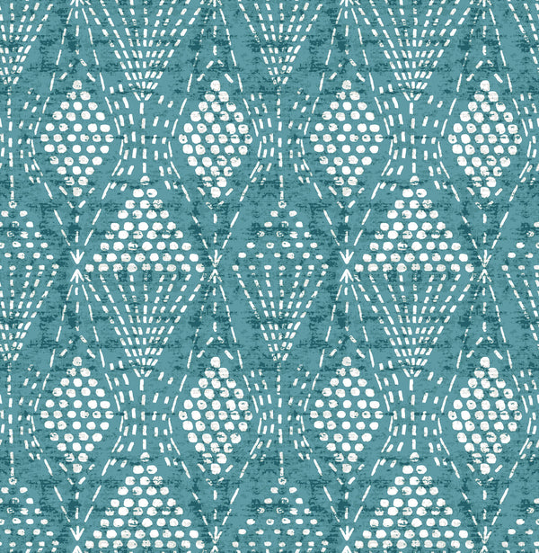 Grady, Teal Wallcoverings | Malibu Wallcovering