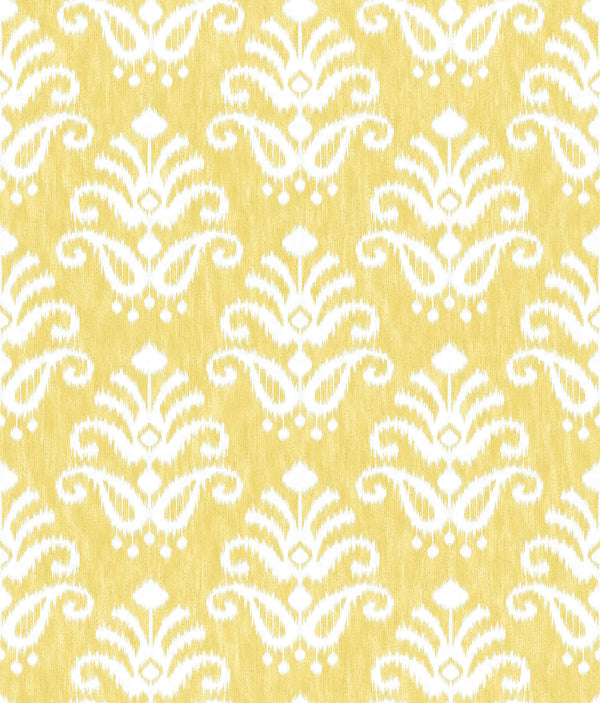 Keaton, Yellow Wallcoverings | Malibu Wallcovering