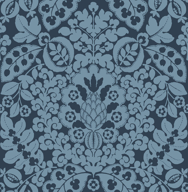Marni, Navy Wallcoverings | Malibu Wallcovering