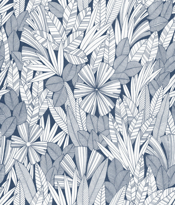 Bannon, Blue Wallcoverings | Malibu Wallcovering