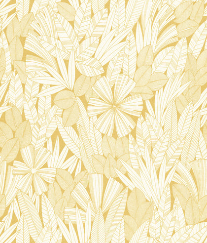 Bannon - Yellow Residential Wallcovering | Jeffrey Stevens