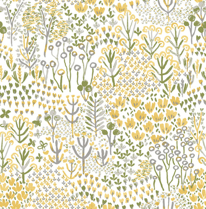 Chilton - Yellow Residential Wallcovering | Jeffrey Stevens