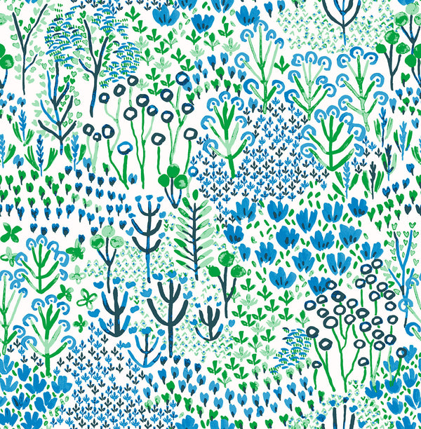 Chilton, Blue Wallcoverings | Malibu Wallcovering